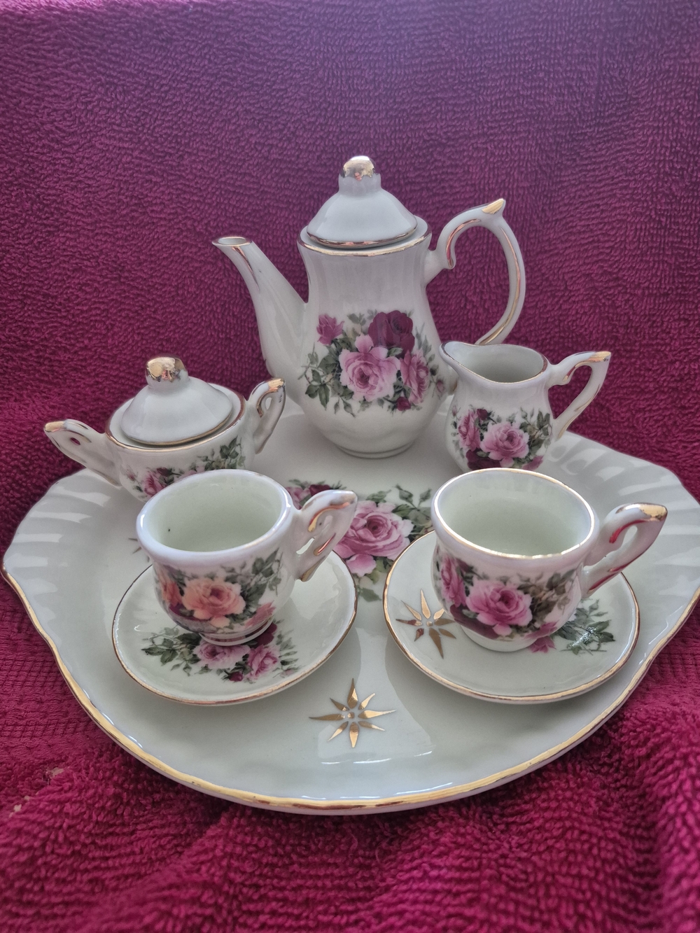 Mini Tea Set Victorian Rose Collection Formalities By Baum Brothers 10